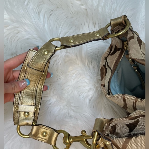 Gold Coach hobo shoulder bag - Picture 6 of 10